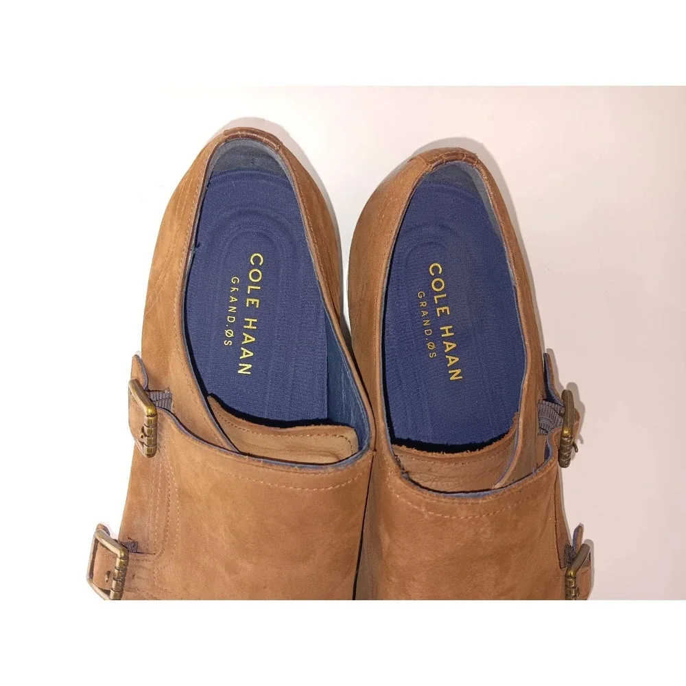 Cole Haan Oxford Mens sz 11 M Brown Double Monk Strap Leather Dress Shoes C26739
